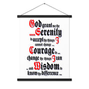 Serenity Prayer AA NA 12-step Recovery Meeting Room Wall Poster with hangers