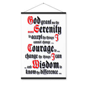 Serenity Prayer AA NA 12-step Recovery Meeting Room Wall Poster with hangers