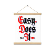 Easy Does It AA NA 12-step Recovery Meeting Room Wall Poster with hangers