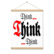 Think think think AA NA 12-step Recovery Meeting Room Wall Poster with hangers