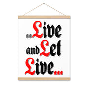 Live and Let Live AA NA 12-step Recovery Meeting Room Wall Poster with hangers