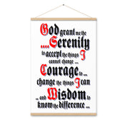 Serenity Prayer AA NA 12-step Recovery Meeting Room Wall Poster with hangers