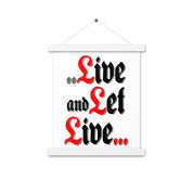 Live and Let Live AA NA 12-step Recovery Meeting Room Wall Poster with hangers