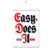 Easy Does It AA NA 12-step Recovery Meeting Room Wall Poster with hangers