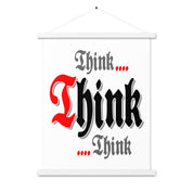 Think think think AA NA 12-step Recovery Meeting Room Wall Poster with hangers