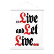 Live and Let Live AA NA 12-step Recovery Meeting Room Wall Poster with hangers