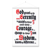 Serenity Prayer AA NA 12-step Recovery Meeting Room Wall Poster with hangers