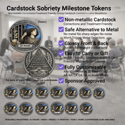 From Thuggery to Recovery Set of 20 Cardstock AA Milestone Medallion Commemorative Tokens