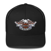 Motorcycle Wings Sober Cycles One Day at a Time No Matter What AA NA Slogans Sayings 12-Step Recovery Gifts Retro mesh snapback hat