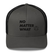 No Matter What Club AA NA 12-step Recovery Slogans Sayings Motivational Inspiration Support gifts Black Logo Mesh Snapback retro hat