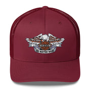 Motorcycle Wings Sober Cycles One Day at a Time No Matter What AA NA Slogans Sayings 12-Step Recovery Gifts Retro mesh snapback hat