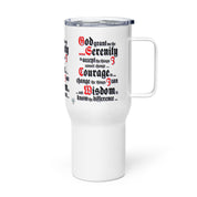 Meeting Poster Serenity Prayer NA AA Slogans Sayings Stainless Steel Travel mug with a handle