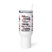Meeting Poster Serenity Prayer NA AA Slogans Sayings Stainless Steel Travel mug with a handle