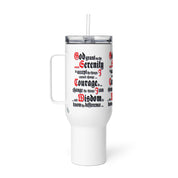 Meeting Poster Serenity Prayer NA AA Slogans Sayings Stainless Steel Travel mug with a handle