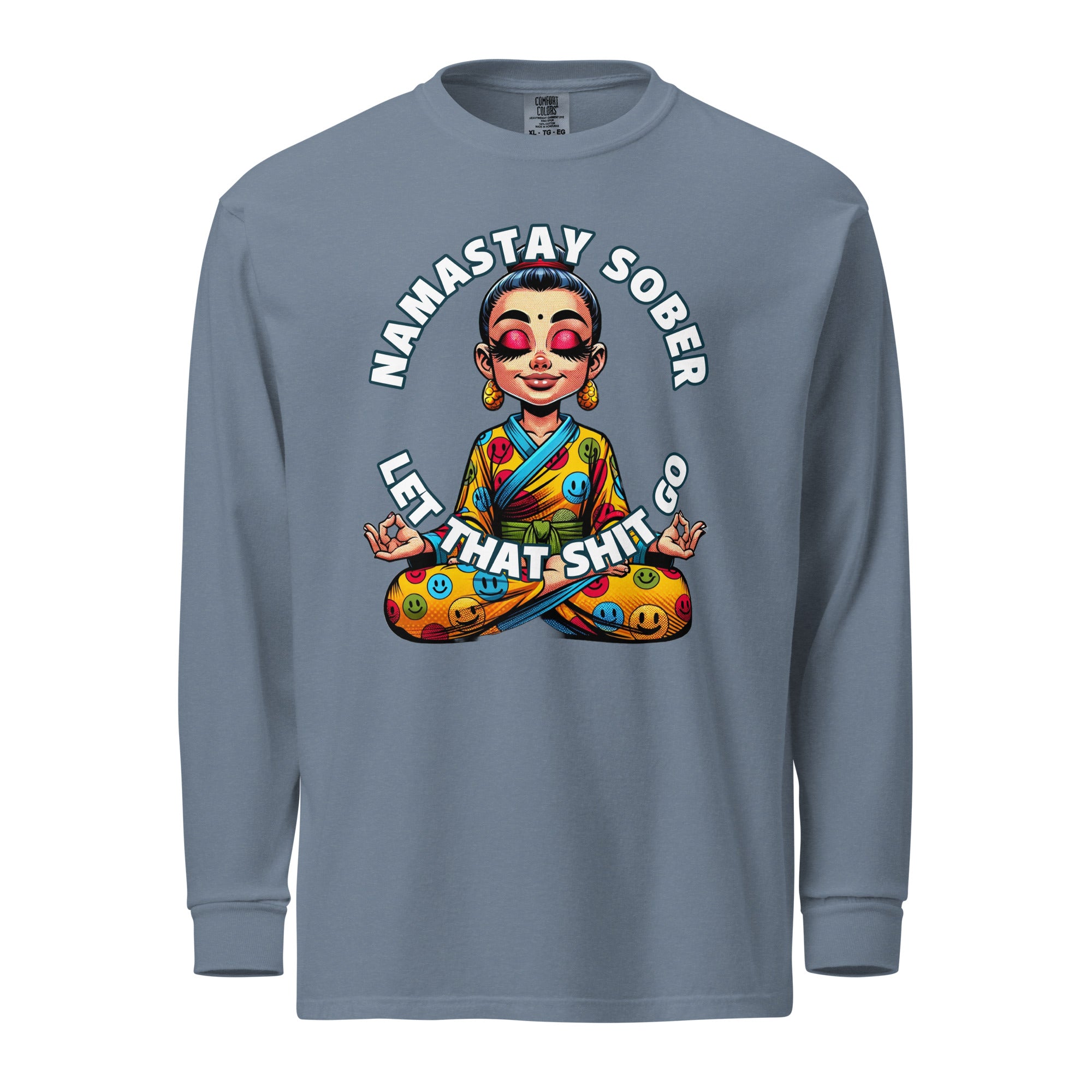 Namastay Sober Female Let that Shit Go AA NA 12-step Recovery Fun Humor Motivational Inspired Support Gifts