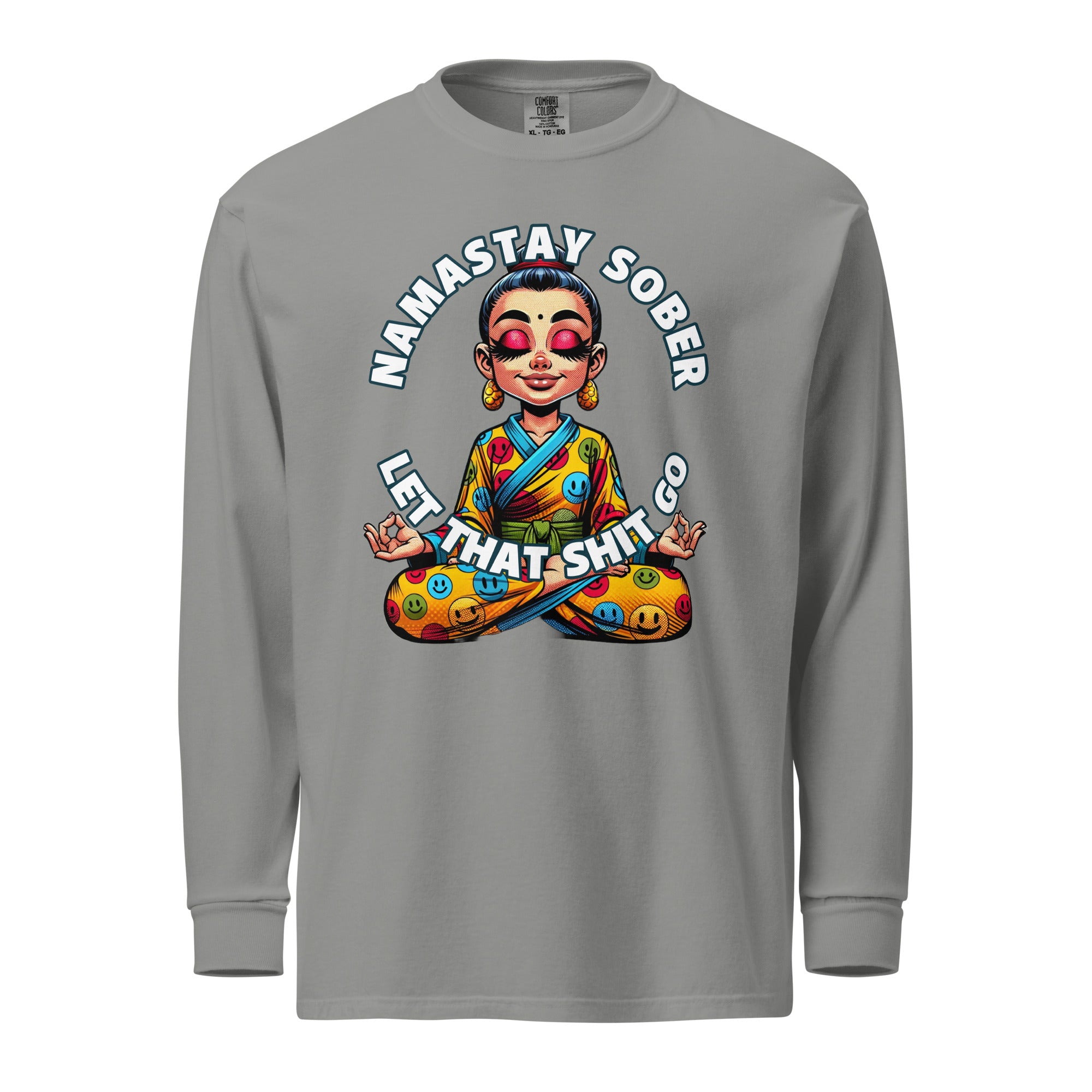 Namastay Sober Female Let that Shit Go AA NA 12-step Recovery Fun Humor Motivational Inspired Support Gifts