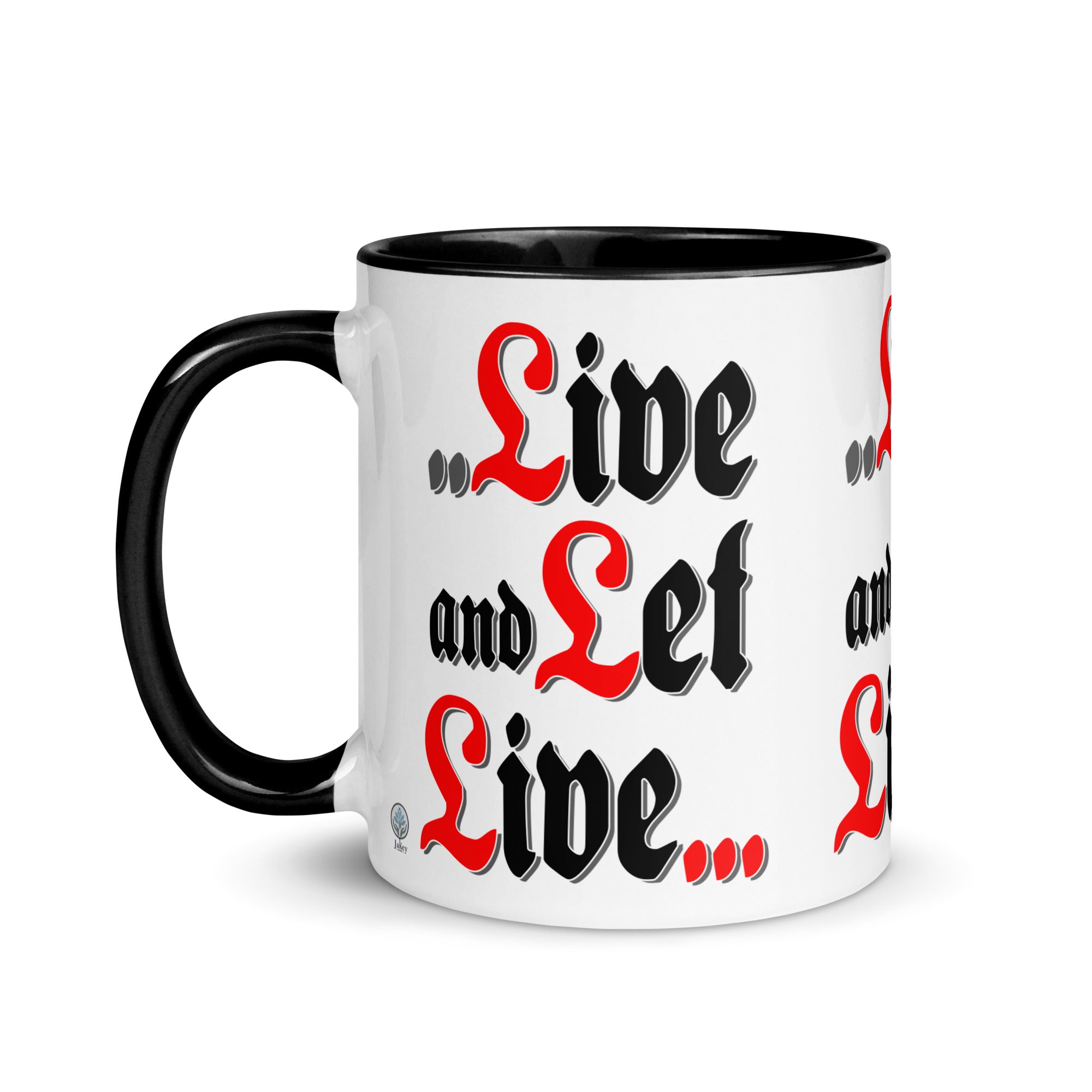 Meeting Poster Live and Let Live AA NA Slogan Sayings Mug with Color Inside