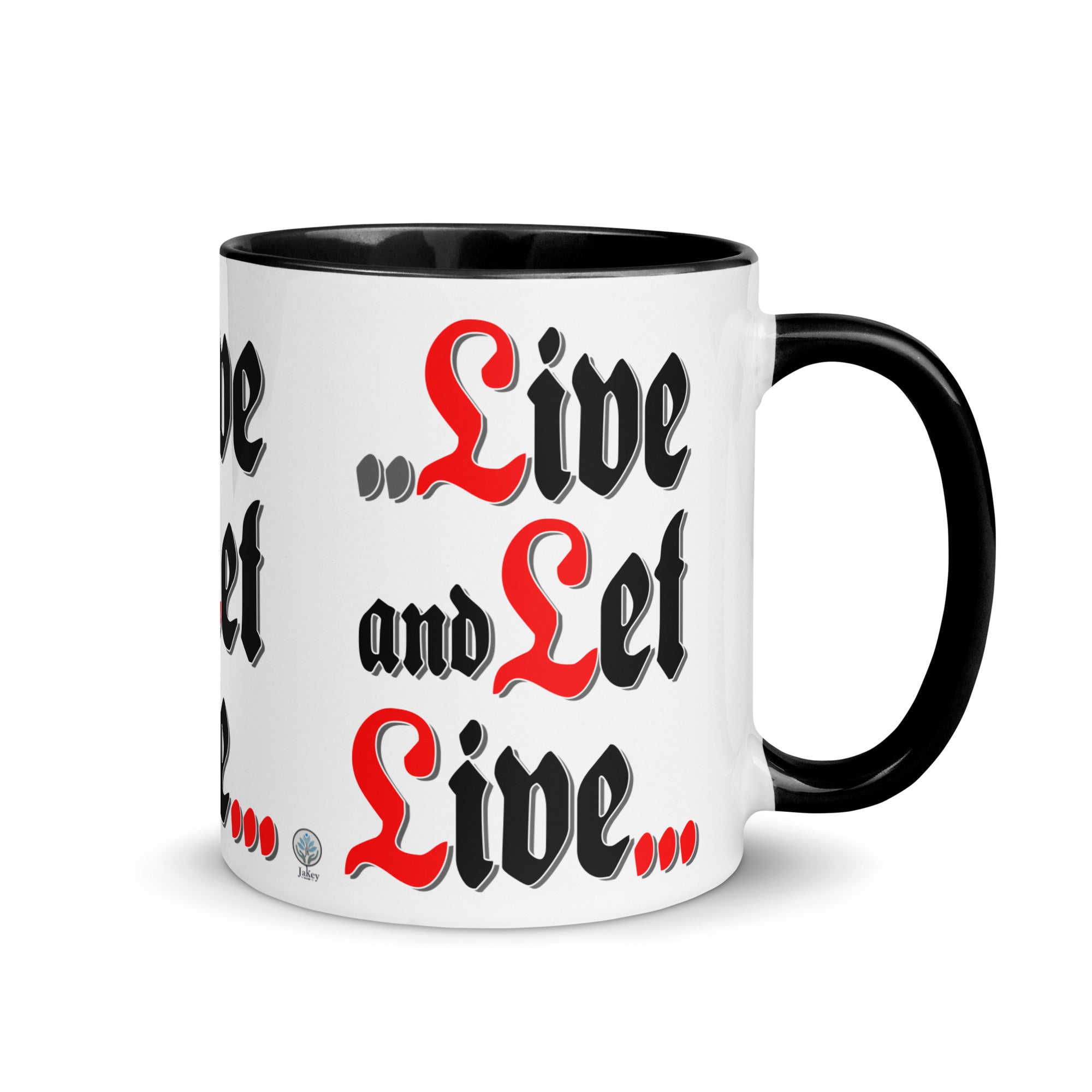 Meeting Poster Live and Let Live AA NA Slogan Sayings Mug with Color Inside