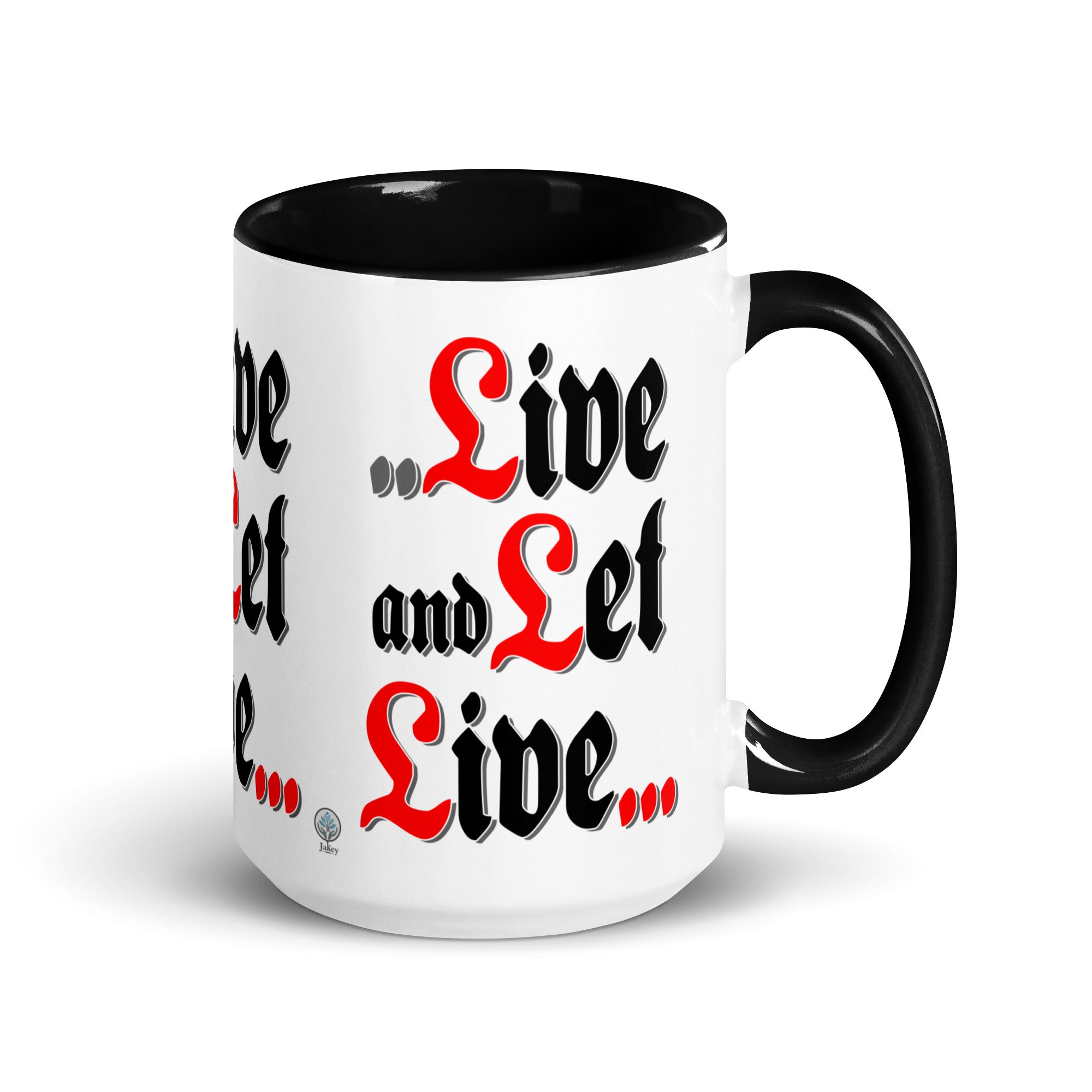 Meeting Poster Live and Let Live AA NA Slogan Sayings Mug with Color Inside