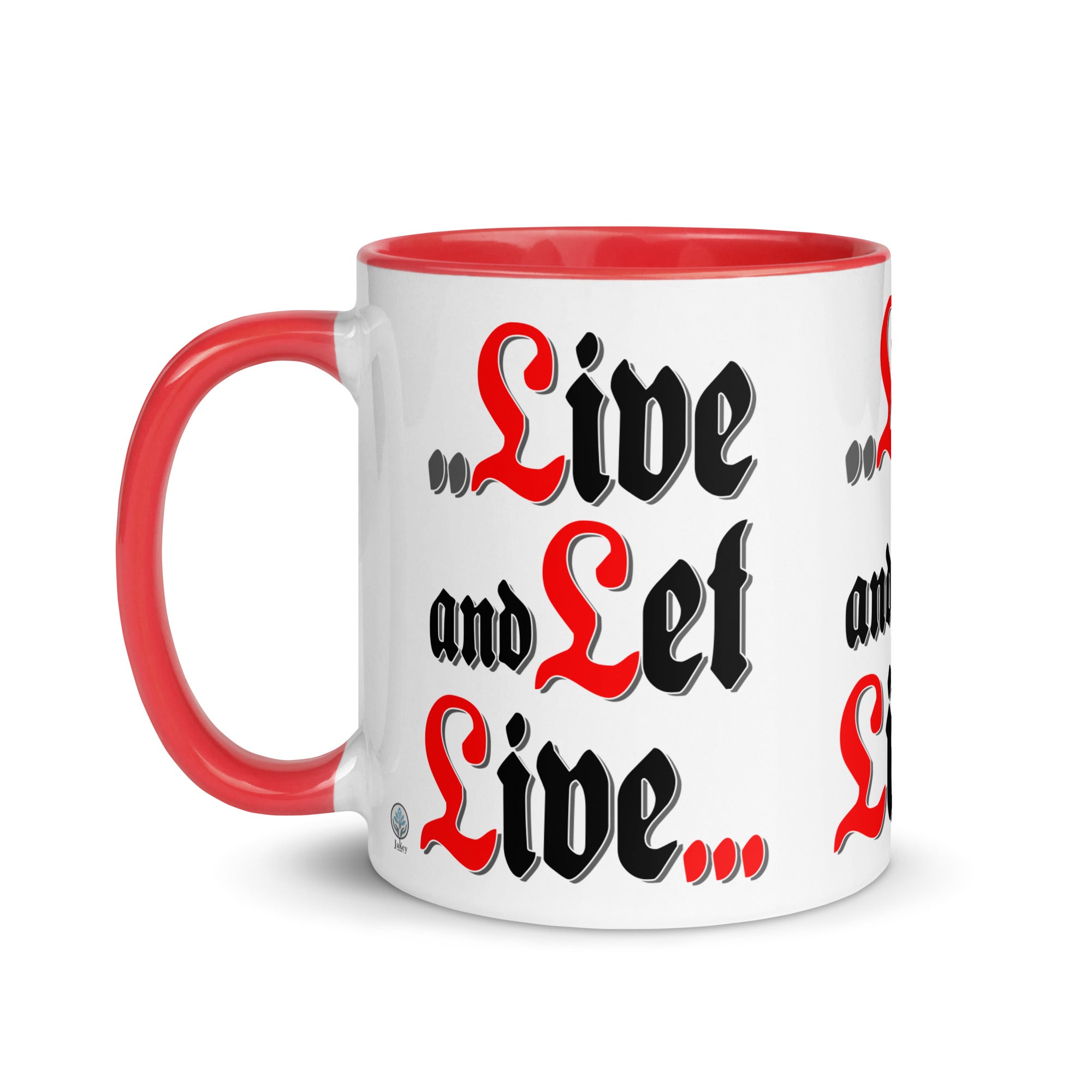 Meeting Poster Live and Let Live AA NA Slogan Sayings Mug with Color Inside