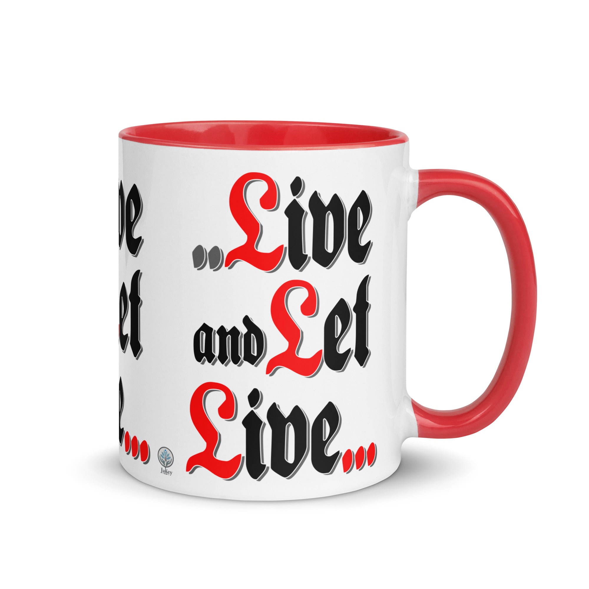 Meeting Poster Live and Let Live AA NA Slogan Sayings Mug with Color Inside