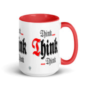 Meeting Poster Think Think Think AA NA Slogan Sayings Mug with Color Inside